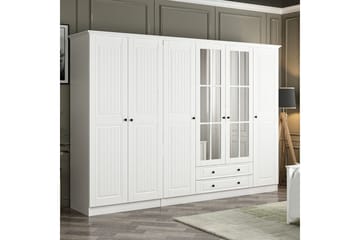 Fruitland Garderob med Spegel - Vit - Förvaring - Garderober & garderobssystem