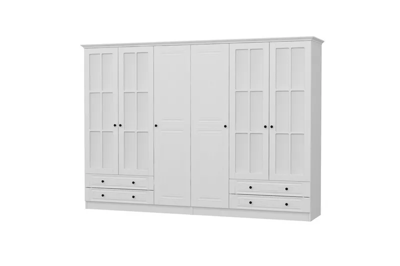 Fruitland Garderob med Spegel - Vit - Förvaring - Garderober & garderobssystem