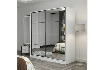 Fruitland Garderob med Spegel - Vit - Förvaring - Garderober & garderobssystem