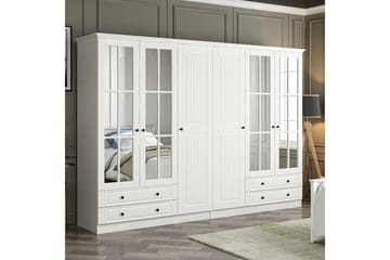 Fruitland Garderob med Spegel - Vit - Förvaring - Garderober & garderobssystem