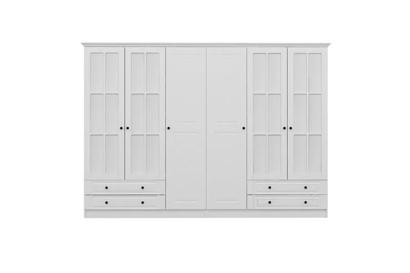 Fruitland Garderob med Spegel - Vit - Förvaring - Garderober & garderobssystem