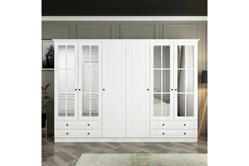 Fruitland Garderob med Spegel - Vit - Förvaring - Garderober & garderobssystem