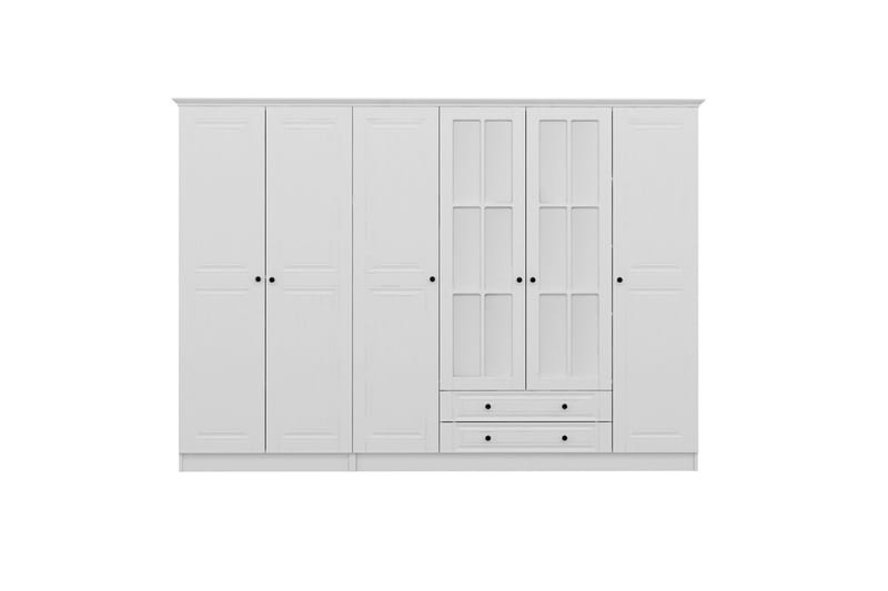 Fruitland Garderob med Spegel - Vit - Förvaring - Garderober & garderobssystem