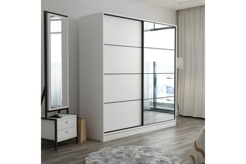 Fruitland Garderob med Spegel - Vit - Förvaring - Garderober & garderobssystem