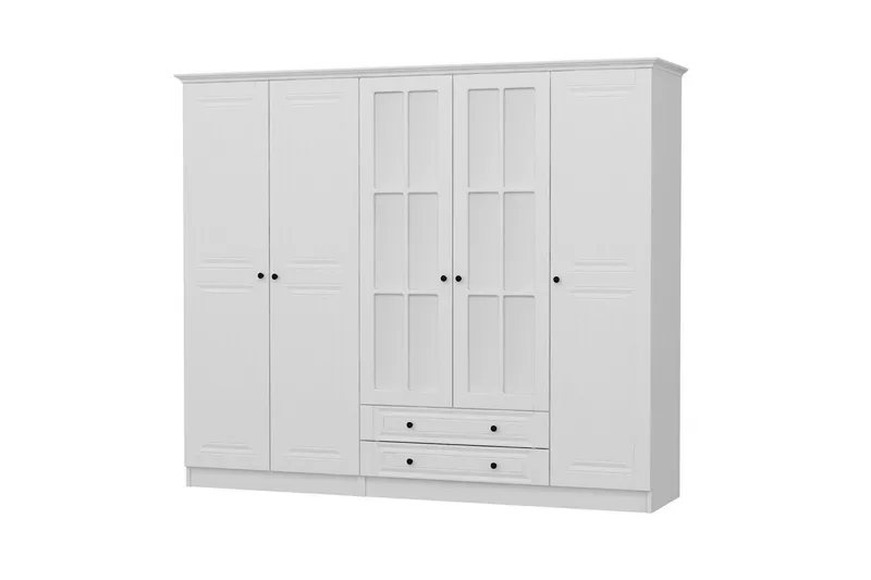 Fruitland Garderob med Spegel - Vit - Förvaring - Garderober & garderobssystem