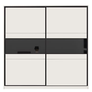 Fynara Garderob 220x226 cm - beige och svart - Förvaring - Garderober & garderobssystem