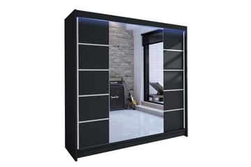 Garderob + LED - Svart - Förvaring - Garderober & garderobssystem