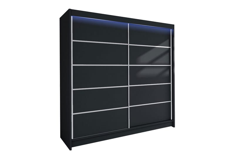 Garderob + LED - Svart - Förvaring - Garderober & garderobssystem