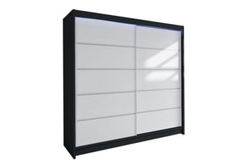 Garderob + LED - Svart|Vit - Förvaring - Garderober & garderobssystem