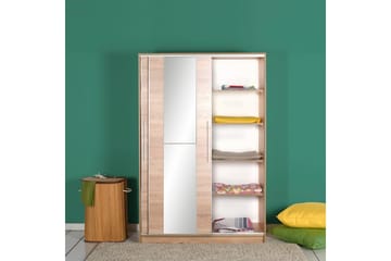 Garderob 120 cm i Ljust Trä - Beige - Förvaring - Garderober & garderobssystem