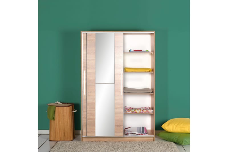 Garderob 120 cm i Ljust Trä - Beige - Förvaring - Garderober & garderobssystem