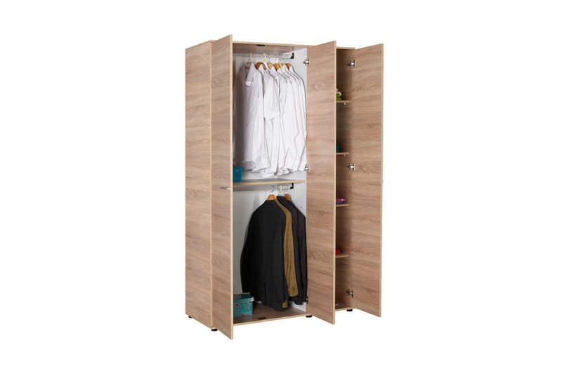 Garderob 120x212 cm - Natur - Garderober & garderobssystem