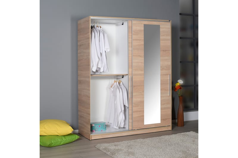 Garderob 160x207 cm - Natur - Förvaring - Garderober & garderobssystem
