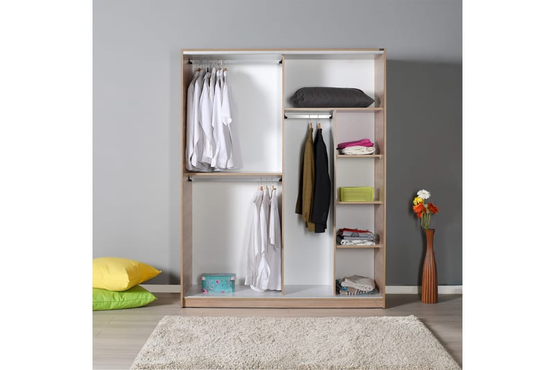 Garderob 160x207 cm - Natur - Förvaring - Garderober & garderobssystem