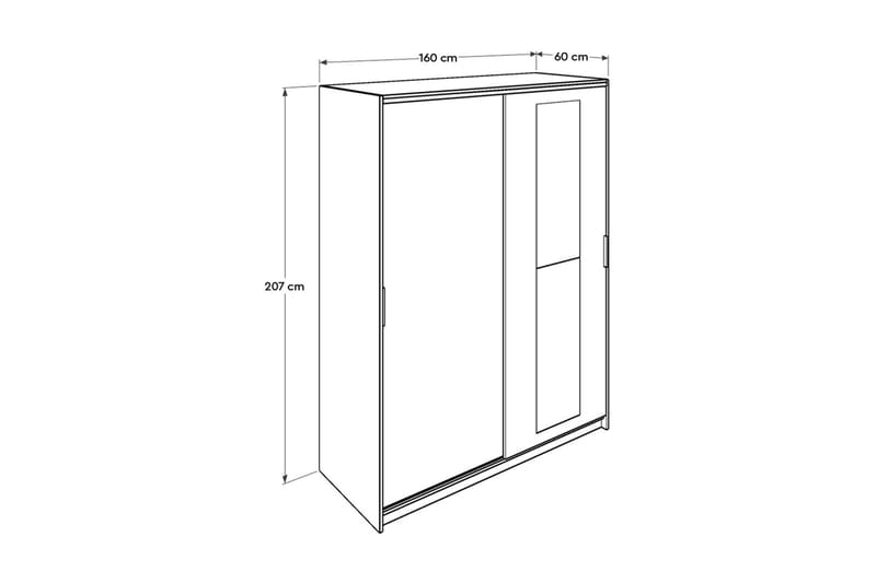Garderob 160x207 cm - Natur - Förvaring - Garderober & garderobssystem