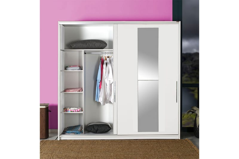 Garderob 210x207 cm - Vit - Förvaring - Garderober & garderobssystem