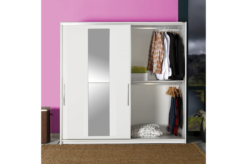 Garderob 210x207 cm - Vit - Förvaring - Garderober & garderobssystem