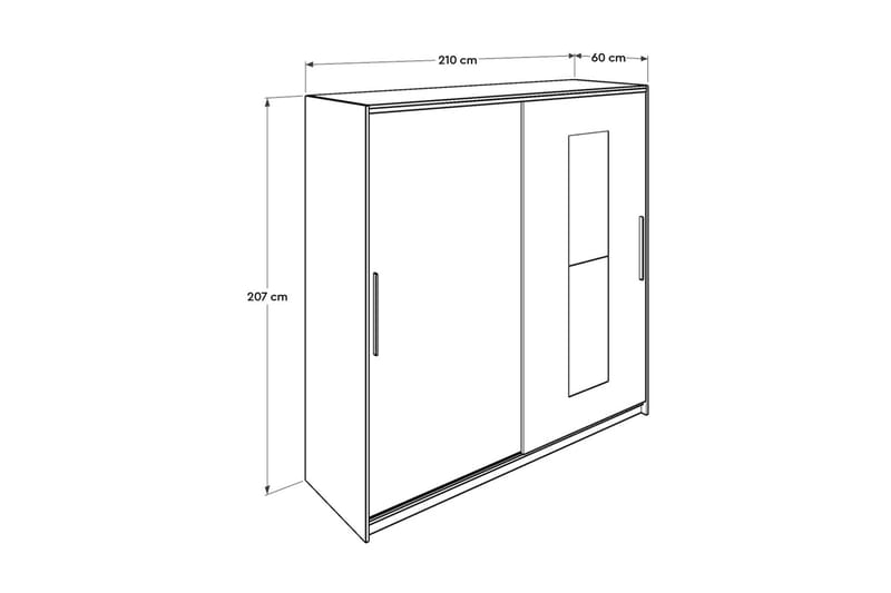 Garderob 210x207 cm - Vit - Förvaring - Garderober & garderobssystem