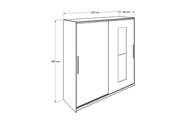 Garderob 210x207 cm - Vit - Förvaring - Garderober & garderobssystem