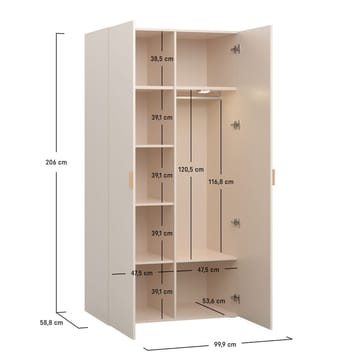Garderob 4 You Fresh 2 Dörrar - Ek - Förvaring - Garderober & garderobssystem