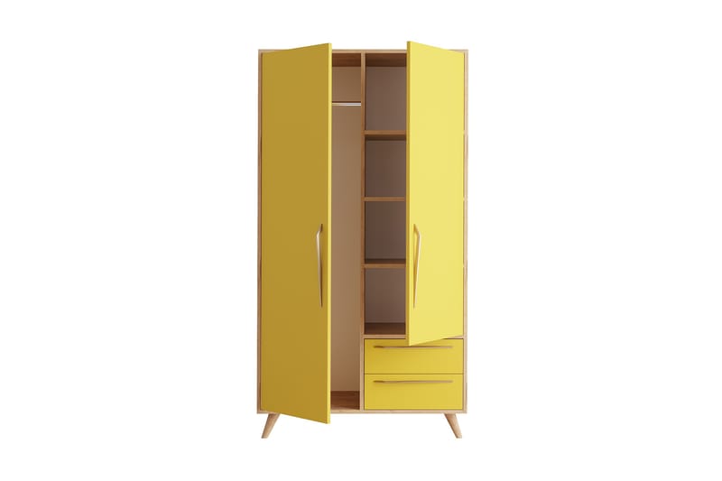 Garderob 52x100 cm - Guld/Natur/Gul - Garderobsskåp - Garderober & garderobssystem