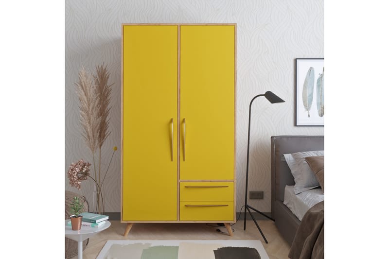 Garderob 52x100 cm - Guld/Natur/Gul - Förvaring - Garderober & garderobssystem