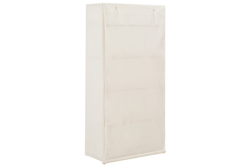 Garderob 79x40x170 cm vit tyg - Vit - Garderobsskåp - Garderober & garderobssystem