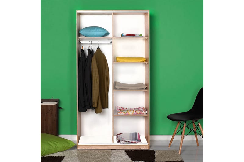 Garderob 94x182 cm - Natur - Förvaring - Garderober & garderobssystem