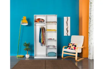 Garderob 94x182 cm - Vit - Förvaring - Garderober & garderobssystem