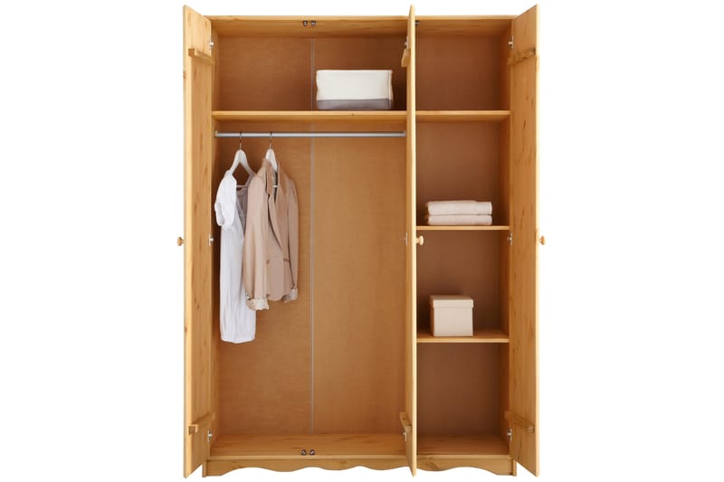 Garderob Adea 127 cm - Brun - Förvaring - Garderober & garderobssystem