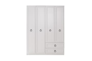 Garderob Ajra 140x185 cm Vit - Hanah Home - Förvaring - Garderober & garderobssystem
