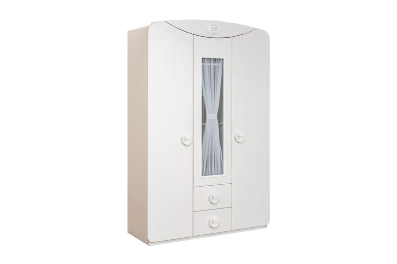 Garderob Akash 133,1x201,3 cm Vit - Hanah Home - Garderober & garderobssystem - Garderobsskåp
