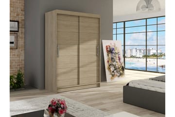 Garderob Aldo 120 cm Skjutdörrar - Beige/Trä/Natur - Förvaring - Garderober & garderobssystem