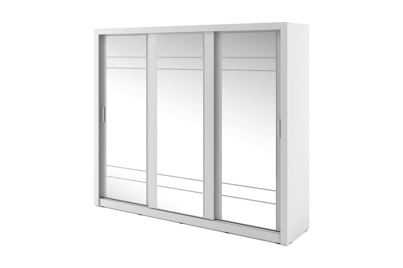 Garderob Amihan 250 cm 3 Skjutdörrar - Vit - Förvaring - Garderober & garderobssystem