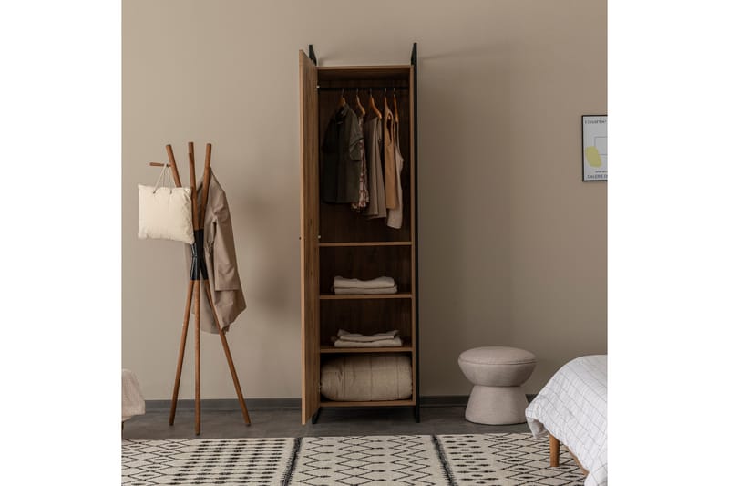 Garderob Anera 52x104 cm 5 Dörrar - Natur - Förvaring - Garderober & garderobssystem
