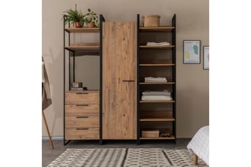 Garderob Anera 52x64 cm 4 Skåp 1 Dörr - Natur - Förvaring - Garderober & garderobssystem