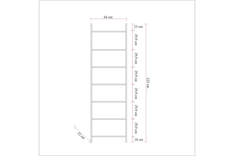 Garderob Anera 52x64 cm 4 Skåp 13 Hyllor - Natur - Förvaring - Garderober & garderobssystem