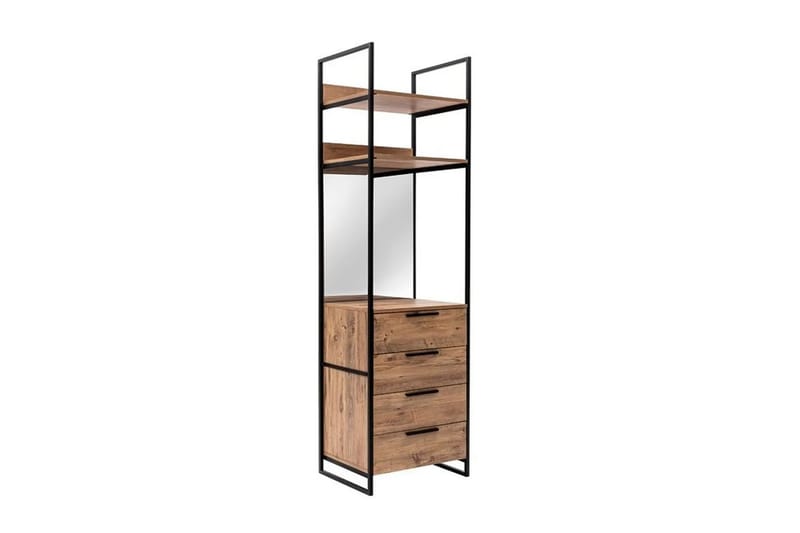 Garderob Anera 52x64 cm 4 Skåp 13 Hyllor - Natur - Förvaring - Garderober & garderobssystem