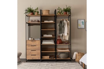 Garderob Anera 52x64 cm 4 Skåp 13 Hyllor - Natur - Förvaring - Garderober & garderobssystem