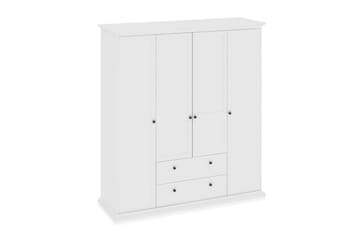 Garderob Anjou 181 cm 4 Dörrar 2 Lådor - Vit - Förvaring - Garderober & garderobssystem
