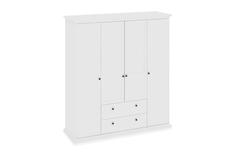 Garderob Anjou 181 cm 4 Dörrar 2 Lådor - Vit - Förvaring - Garderober & garderobssystem