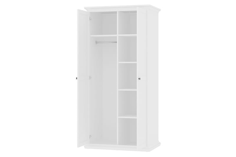 Garderob Anjou 96 cm 2 Dörrar - Vit - Förvaring - Garderober & garderobssystem