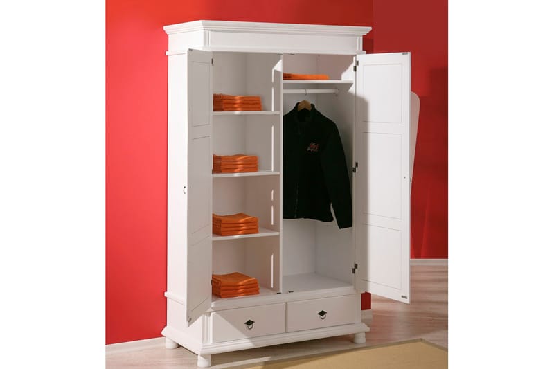 Garderob Attina 116 cm - Vit - Garderober & garderobssystem - Garderobsskåp