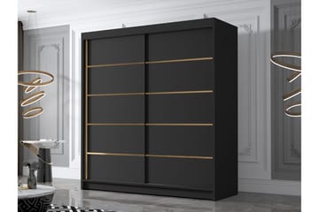 Garderob Bali 180x215 cm - Svart - Förvaring - Garderober & garderobssystem