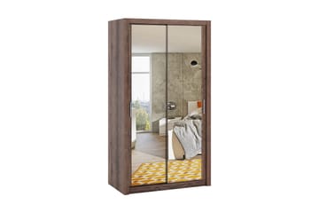 Garderob Barriga 120 cm med Spegel - Natur - Förvaring - Garderober & garderobssystem