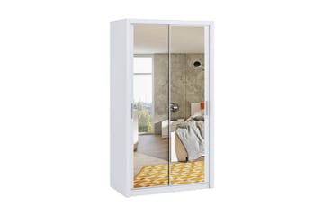 Garderob Barriga 120 cm med Spegel - Vit - Förvaring - Garderober & garderobssystem