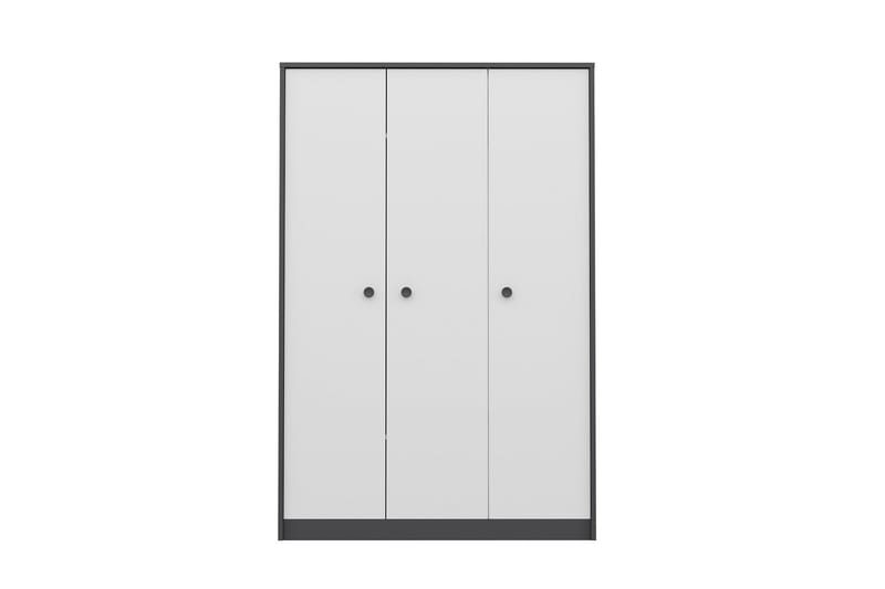 Garderob Berdez 120x182 cm Antracit/Vit - Hanah Home - Garderobsskåp - Garderober & garderobssystem