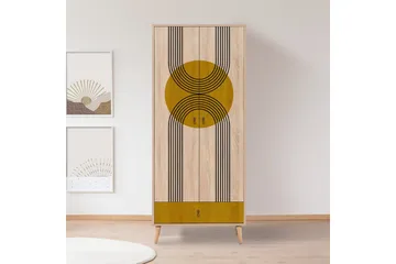 Bertoaria Garderob 80x190 cm Brun - Hanah Home - Förvaring - Garderober & garderobssystem