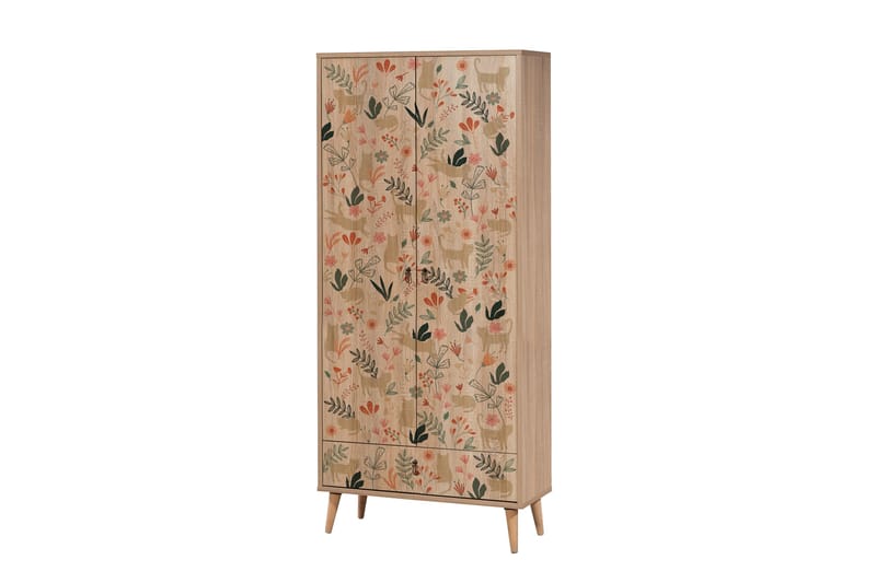 Garderob Bertoaria 80x190 cm Brun - Hanah Home - Förvaring - Garderober & garderobssystem
