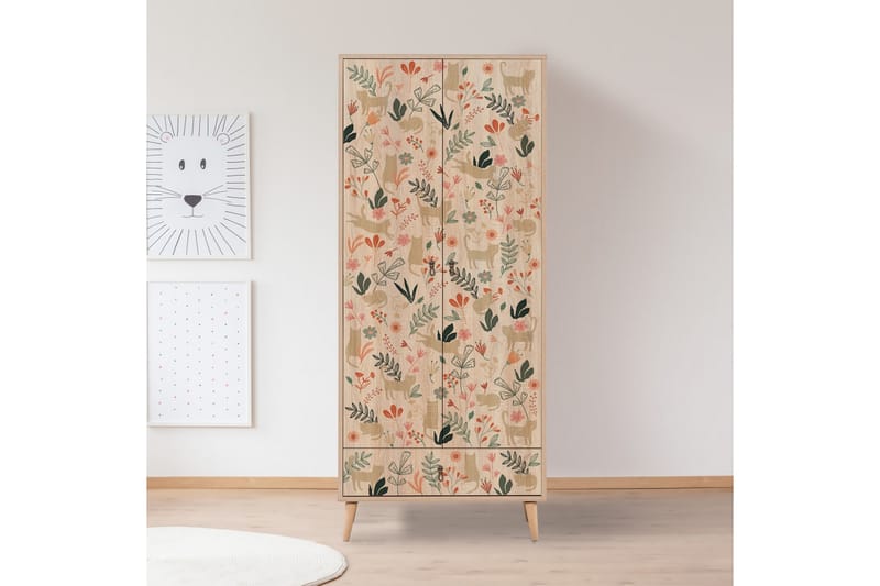 Garderob Bertoaria 80x190 cm Brun - Hanah Home - Förvaring - Garderober & garderobssystem